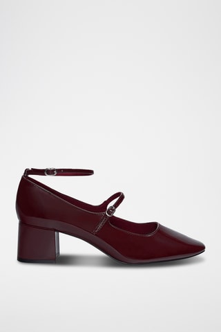 Gelakte Mary Janes met Hak - Bordeauxrood - Pull & Bear