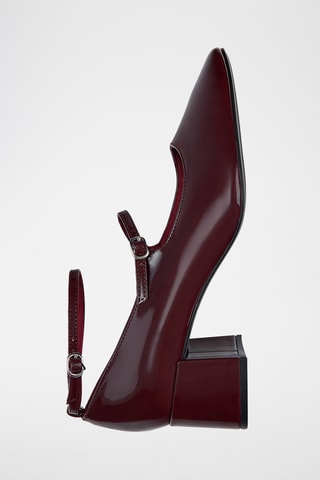 Gelakte Mary Janes met Hak - Bordeauxrood - Pull & Bear