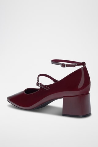 Gelakte Mary Janes met Hak - Bordeauxrood - Pull & Bear