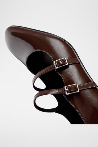 Gelakte Mary Janes met Hak - Donkerbruin - Pull & Bear