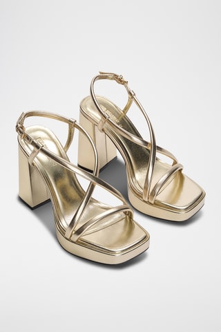 Sandales à talons - Doré