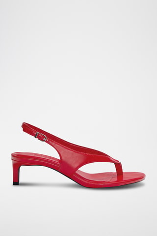 Sandales à talons - Rouge
