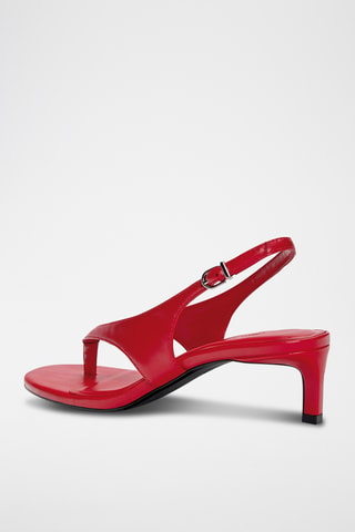 Sandales à talons - Rouge