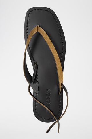 Sandales à talons en nubuck - Marron