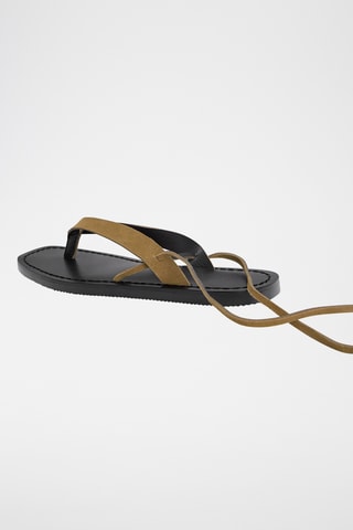 Sandales à talons en nubuck - Marron