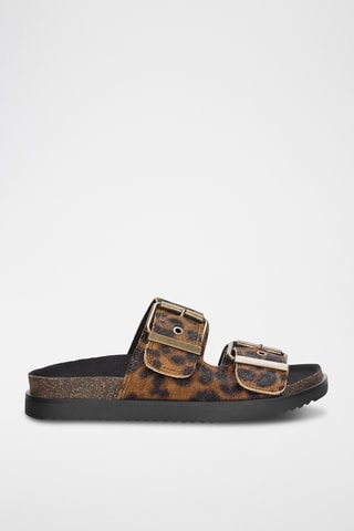 Mules en cuir - Marron clair