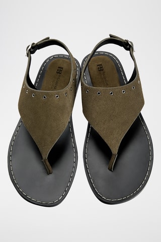 Sandales en nubuck - Kaki
