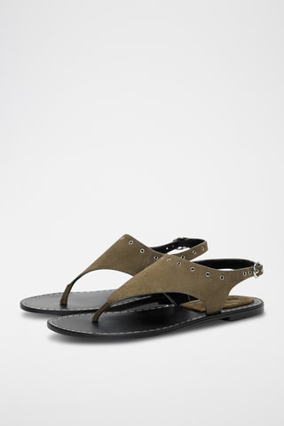 Sandales en nubuck - Kaki