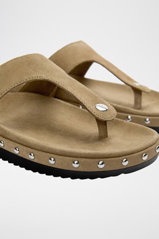 Sandales en nubuck - Beige