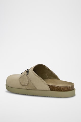Nubuck Clogs - Beige - Pull & Bear
