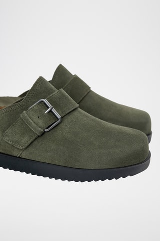 Sabots en nubuck - Vert