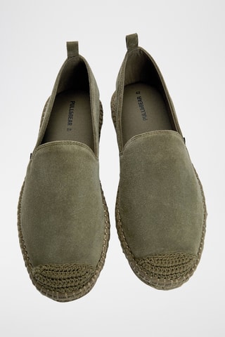 Espadrilles en nubuck - Kaki