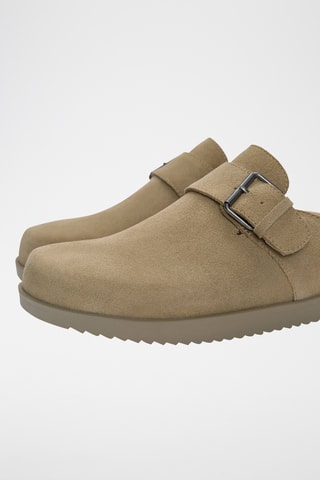 Sabots en nubuck - Camel