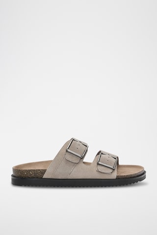 Mules en nubuck - Marron
