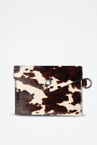 Porte-monnaie en cuir - Beige et marron