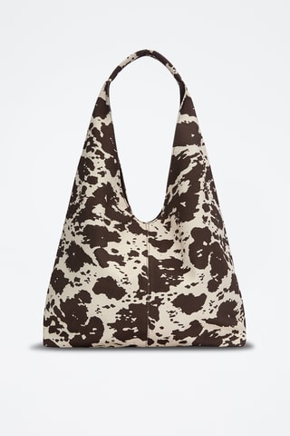 Borsa a spalla - Marrone ed ecrù - Pull & Bear