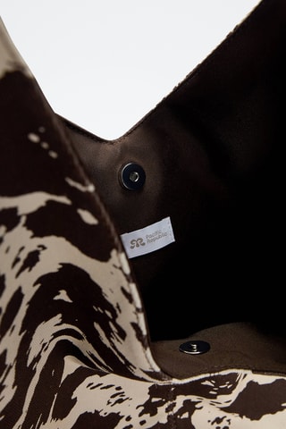 Borsa a spalla - Marrone ed ecrù - Pull & Bear