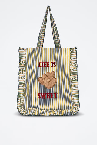 Tote bag - Jaune et blanc