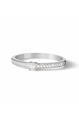 Anillo Toi Mon Amour - Oro blanco y diamantes