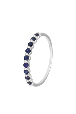 Anillo Evie - Oro blanco y zafiros
