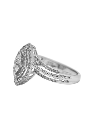 Anillo Amour au premier regard - Oro blanco y diamantes