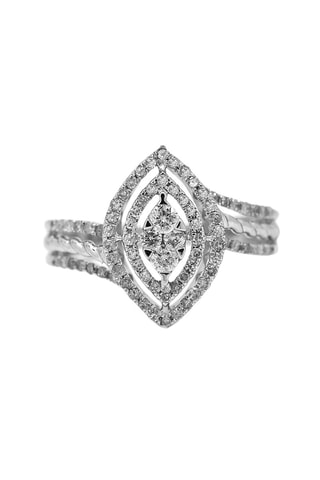 Anillo Amour au premier regard - Oro blanco y diamantes
