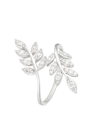 Anillo Conte Florale - Oro blanco y diamantes naturales