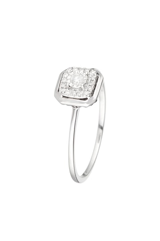 Anillo Carrément - Oro blanco y diamantes
