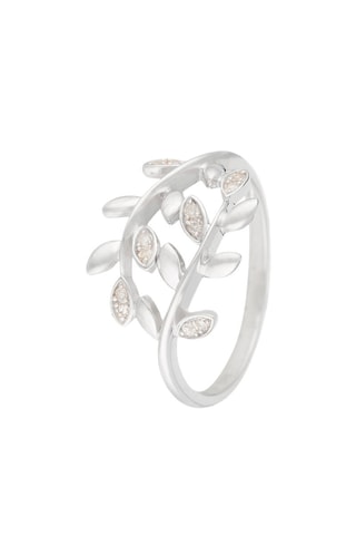 Anillo Sanya - Oro blanco y diamantes
