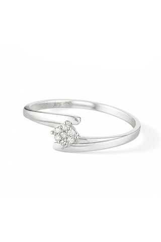 Anillo Dava - Oro blanco y diamantes