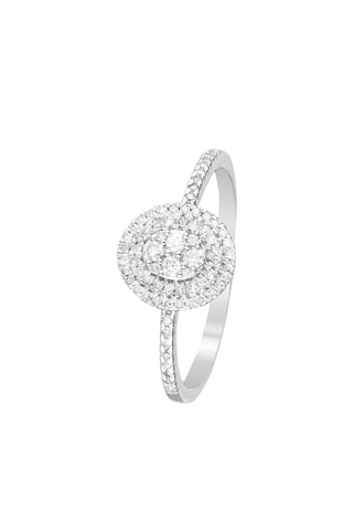 Solitario Beauty Queen - Oro blanco y diamantes