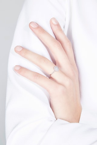 Solitario Beauty Queen - Oro blanco y diamantes