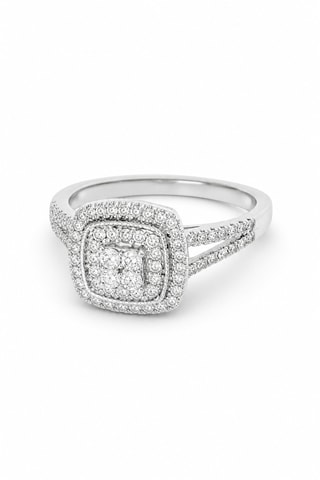 Anillo Newcastle - Oro blanco y diamantes