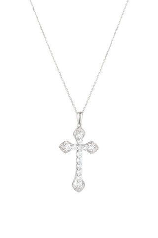Colgante Padawa - Oro blanco, diamantes y topacios