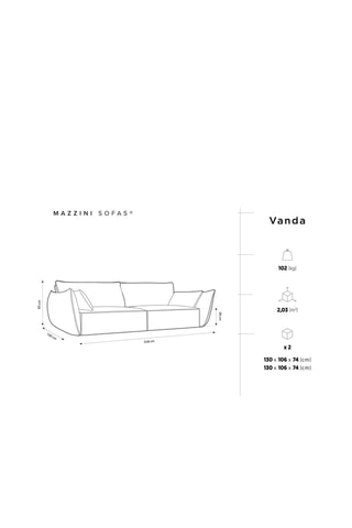 Canapé Vanda Beige clair