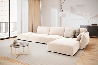 Canapé d'angle droit Vanda 
Beige