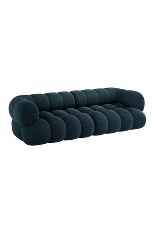 Canapé modulaire Maurice - Bleu pétrole - 4 places - Toucher velours