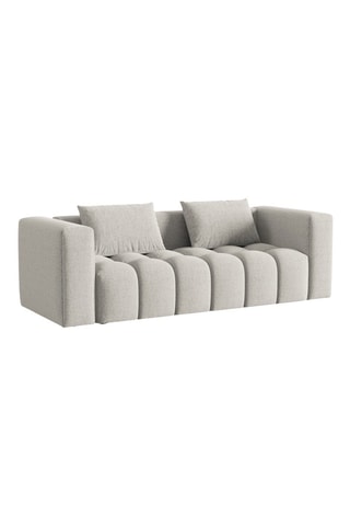 Canapé convertible Lorella - Beige - 3 places - En tissu texturé