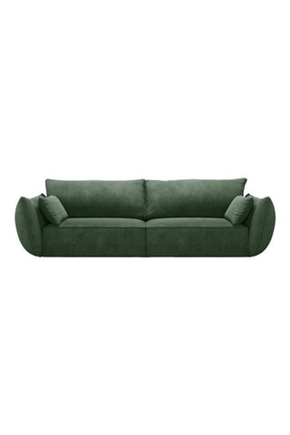 Canapé droit Vanda - Vert bouteille - 3 places - En tissu chenille