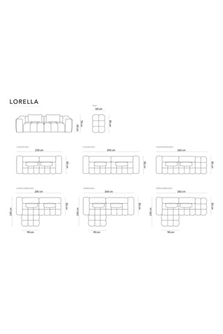 Canapé modulaire Lorella Gris