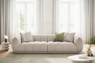 Canapé modulaire Julia - Beige - 4 places - En polyester et nylon