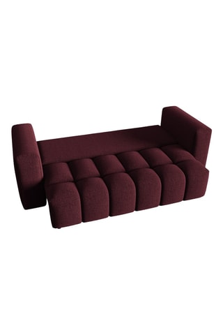 Canapé convertible Lorella - Bordeaux - 3 places - En tissu structuré