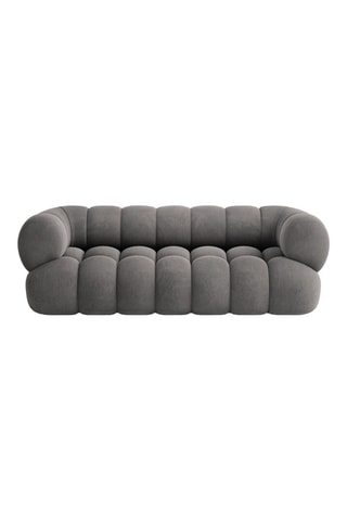 Canapé Maurice - Gris foncé - 3 places - Toucher velours
