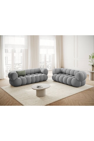 Canapé Maurice - Gris - 3 places - En tissu chenille