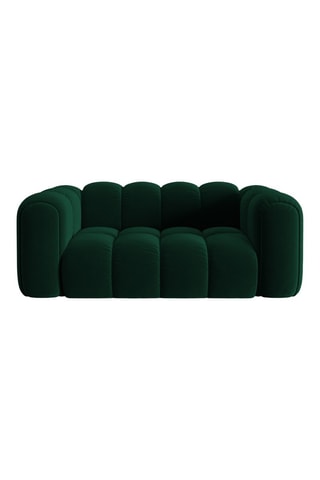 Canapé Astro - Vert bouteille - 2 places - En tissu velours