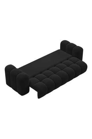 Canapé convertible Astro - Noir - 3 places - En velours