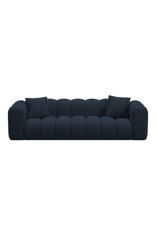 Canapé convertible - Bleu marine - 3 places - En tissu chenille