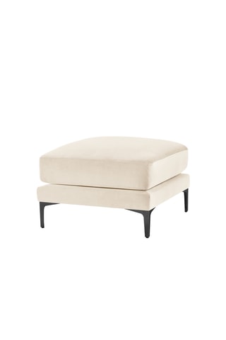 Pouf Venus - Beige - En tissu toucher velours