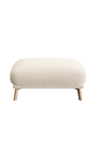 Pouf Margot - Beige - En tissu toucher velours