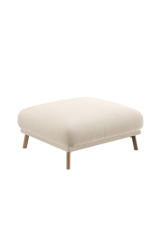 Pouf Margot - Beige - En tissu toucher velours